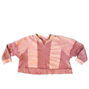 Pol Women’s Sweatshirt Medium Oversized Distressed  Boxy Mixed Media